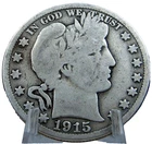 1915 S Barber Liberty Head Half Dollar 50c Very Good 90% Silver  #SC75AGBE-2