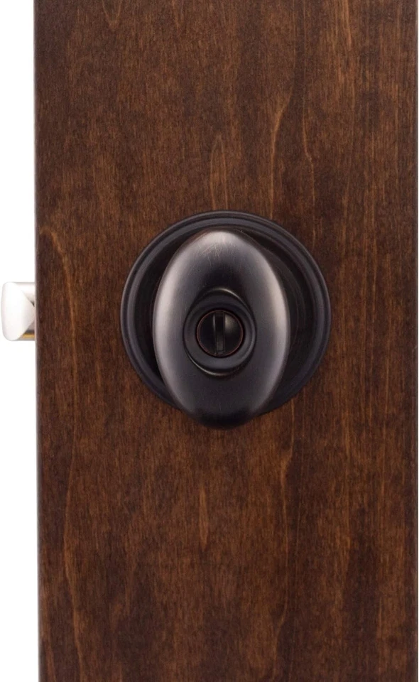 Perilla de puerta ovalada Egg, función de privacidad EK2030TB, 1 paquete, en bronce toscano Foto 4 de 4