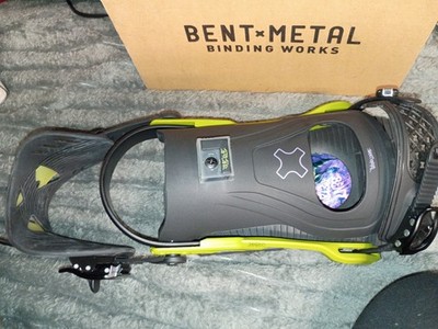 Bent Metal Joint Men's Snowboard Bindings, Grey/Green, Large MY25