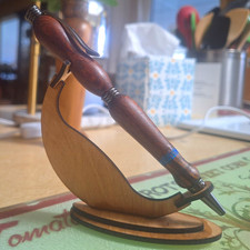 Handmade Wood Ballpoint Pen w/ Clip & Wooden ...