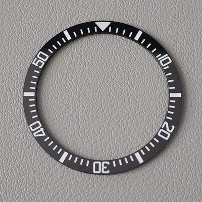 SEIKO Bezel Insert SKX007 / MIL SUB Black Ceramic Flat C3