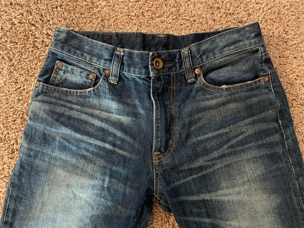 Uniqlo UJ Jeans Mens 31x31 Regular Straight Fit Japanese Selvedge