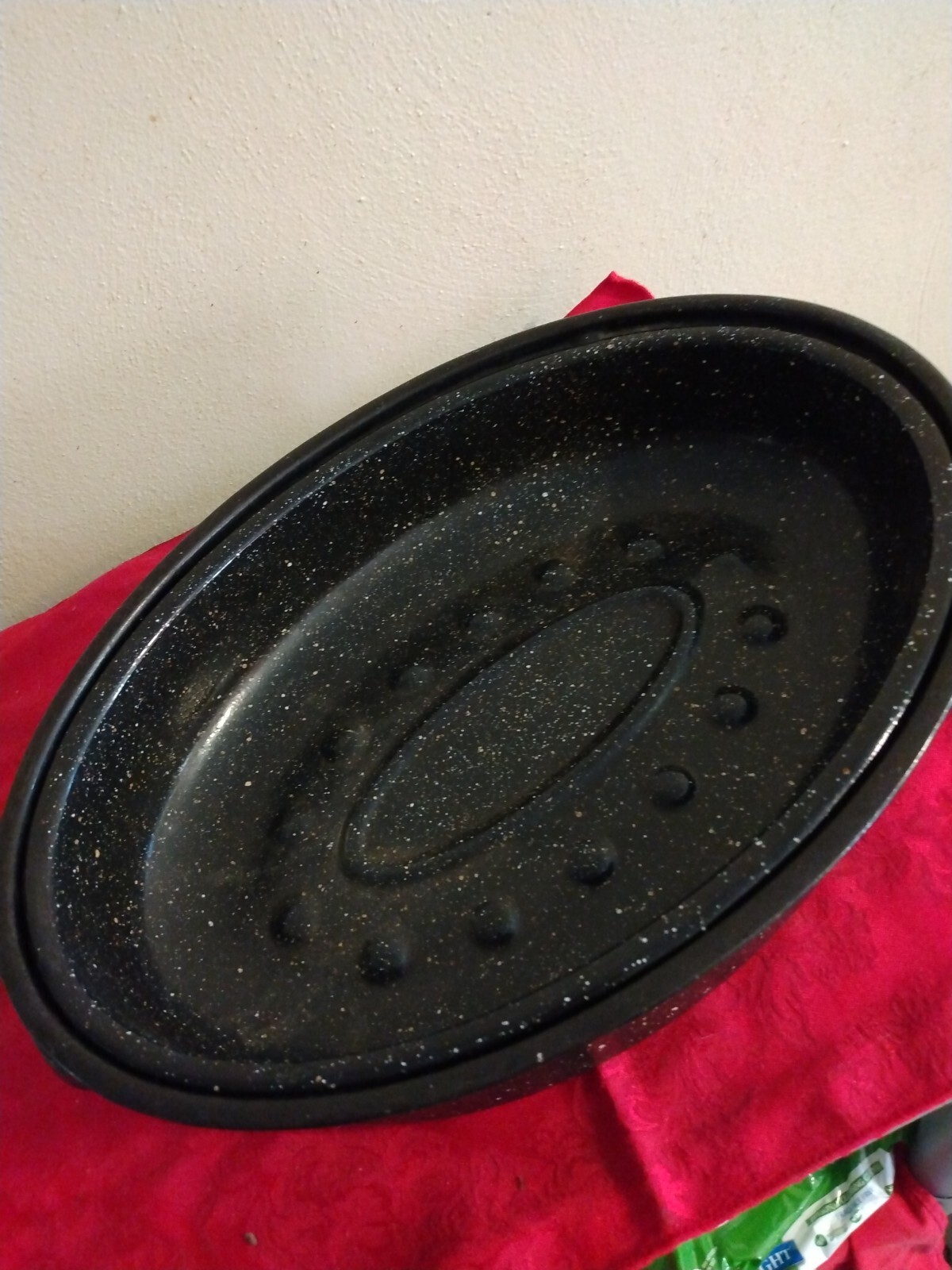 Granite Ware Small Roasting Pan with Lid 13" (small) Blue & Speckled eBay