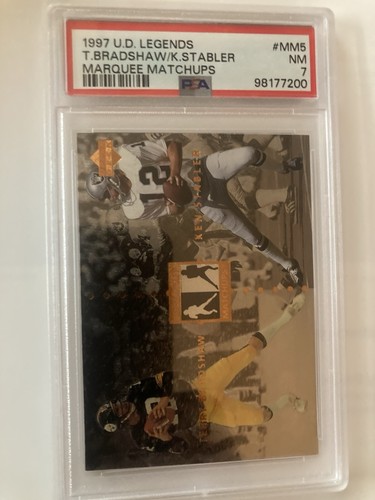 1997 Upper Deck Legends Marquee Matchups Terry Bradshaw Ken Stabler #MM5 PSA 7