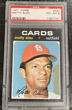 1971 Topps Matty Alou PSA 8 NM-MT #720 Quality Cardinals