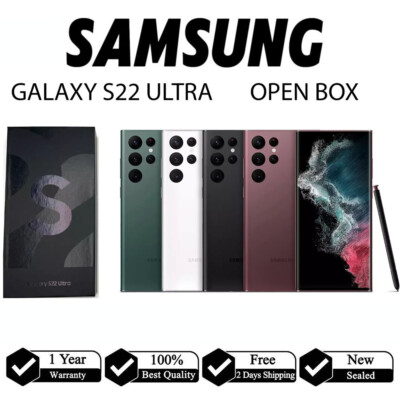 NEW UNLOCKED Samsung Galaxy S22 Ultra 5G 128~512GB All Colors SEALED Box UK SHIP
