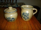 Pfaltzgraff " FOLK ART" Creamer & Sugar (with lid)  Set - Pretty! — photo 1