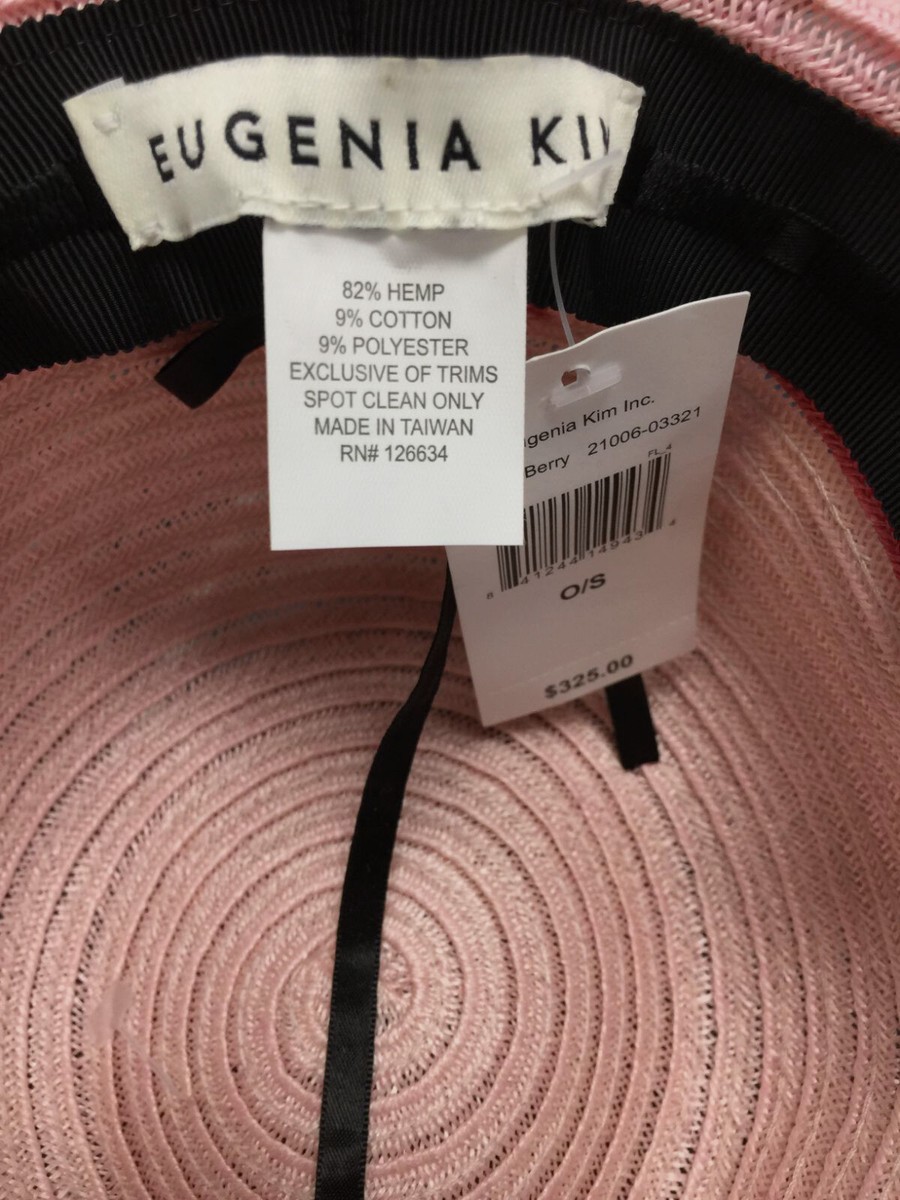 NWT $325 Eugenia Kim Women\'s Pink Colorblock Packable Sun Hat One Size $325 Eugenia Kim Women main image 2