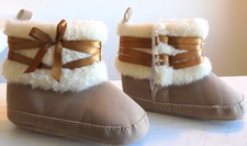 Newborn/Toddler Snow Warm Non Slip Winter Comfy Baby Girls Boots w/Bow NEW