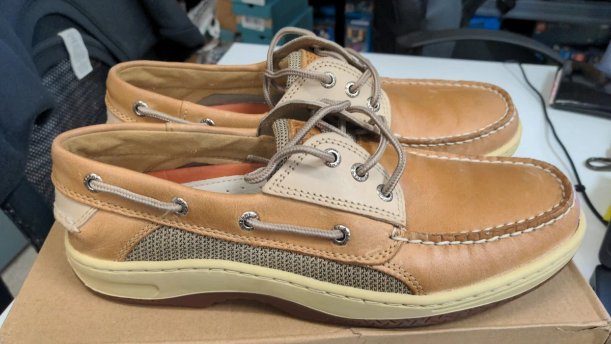 Brand New Sperry Intrepid Top-Sider Men Tan Beige Leather Boat Shoes Size. 12W | eBay