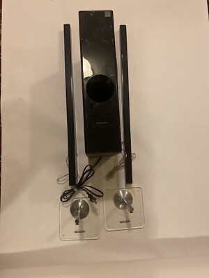 SHARP HT-SL75 SOUND BAR HOME THEATER SYSTEM Parts SUBWOOFER 2 Tower Speakers