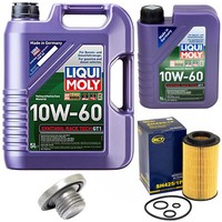 MotoröL Set GT1 10W-60 Liqui Moly 6 Liter + ÖLfilter + Schraube FüR Opel Vectra