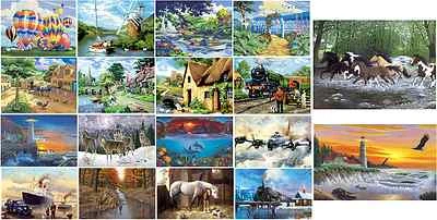 ROYAL & LANGNICKEL GROSSE A3 ACRYLFARBE NACH ZAHLEN KITS PINSELANLEITUNG WÄHLEN SIE AUS 18 GEMÄLDEN