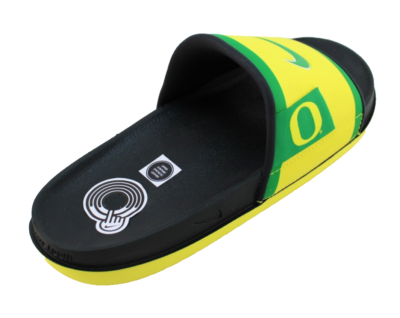 NIKE Offcourt Oregon Ducks Men Size 9 Yellow/Green Team Logo  display picture 1