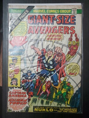Giant-Size Avengers #1 Marvel 1974 First Appearance of Nuklo VG/FN