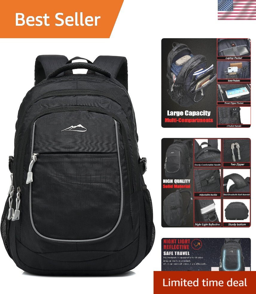 Backpack Bookbag for College Sturdy Travel Business Hiking Fit Laptop Up to 