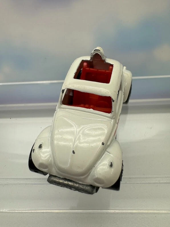 Volkswagen Hot Wheels Mattel 1983 vintage pilotos reales blanco Baja Bug Blazin' Foto 3 de 4