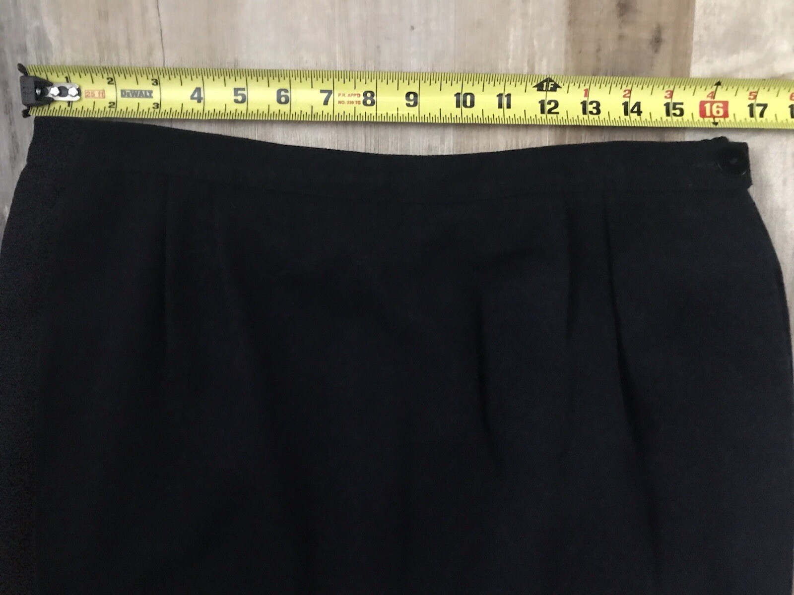 Vtg Pendleton Black Virgin Wool Lined Pencil Skir… - image 6