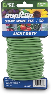 Luster Leaf 858 Soft Garden Yard Plant Tree Home Reusable Twist Twine Ties 32'