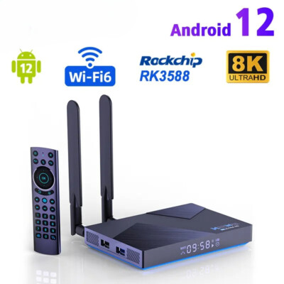 TV Box Android 12 Octa Core 8GB RAM 64GB ROM 1000MEthernet WIFI6 5G Dual WIFI 8K