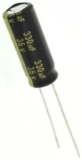 6 x Aluminum Electrolytic Capacitor 330uF 35V 20% 8x20mm FM Radial Panasonic