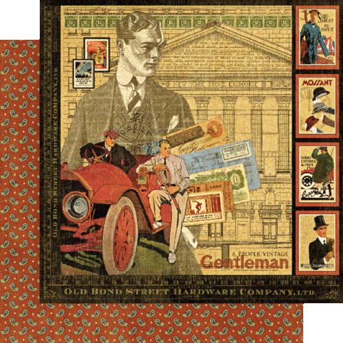 GRAFIK 45 ""EIN RICHTIGER GENTLEMAN"" 12 (12X12 PAPIERE & VERZIERUNGEN SCRAPJACK'S - Bild 4 von 15