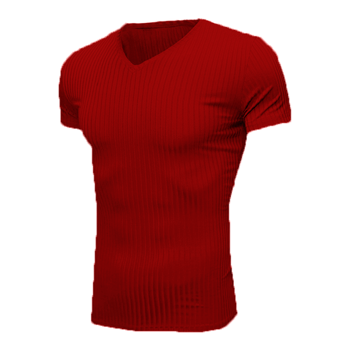 Herren Sport, Fitness, Freizeit, Einfarbig, V-Ausschnitt, Kurzarm Herren - Bild 20 von 31
