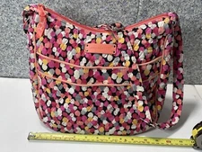 Vera Bradley Pixie Confetti Carry All Crossbody Hipster Purse Lightly Used