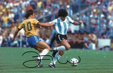 Zico Footballer Brazil Signed 7.5 x 5 Photograph **With COA**