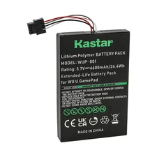 Kastar 3.7V 6600mAh Battery for Nintendo Wii U GamePad WUP-003 WUP003