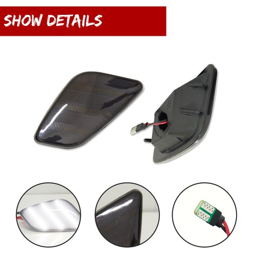 2x Smoke White Front Fender Side Marker Parking Lights For 1997-06 Jeep Wrangler - Picture 3 of 11