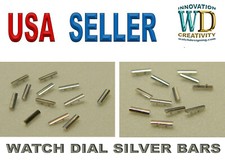 Watch Dial Hour SILVER Markers Numerals Rectangular Bars 2.5mm 2.0mm index
