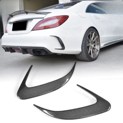 For Benz W218 CLS400 CLS500 CLS63 AMG 15-17 Carbon Fiber Rear Bumper Fins Canard