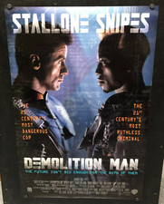 1993 DEMOLITION MAN Rolled Movie Poster 27 x 40 Double Sided Sylvester Stallone