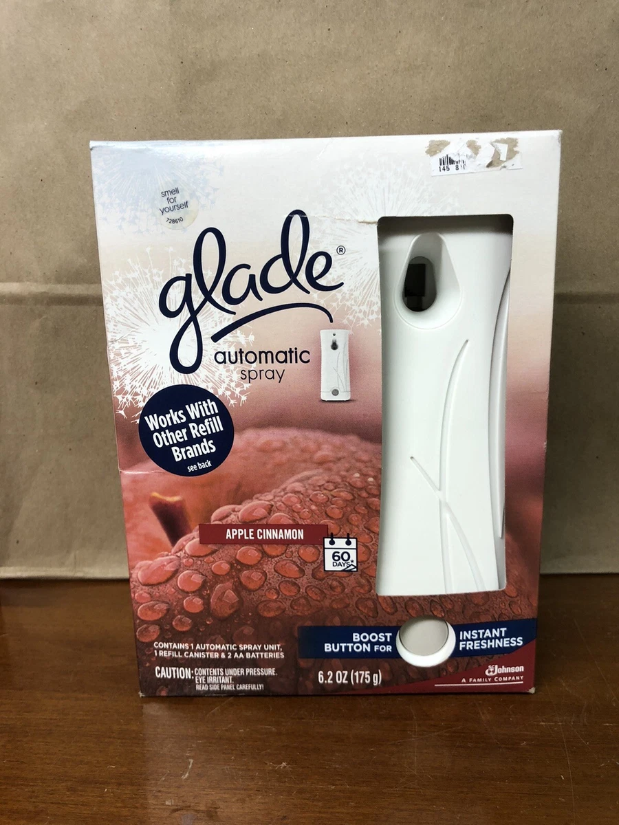 Glade automatic Spray Air Freshener kit with Unit & refill Apple Cinnamon