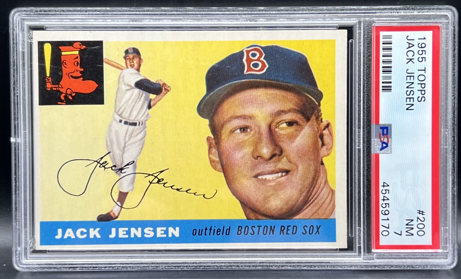 1955 Topps Jack Jensen PSA 7 NM Boston Red Sox #200      cc23