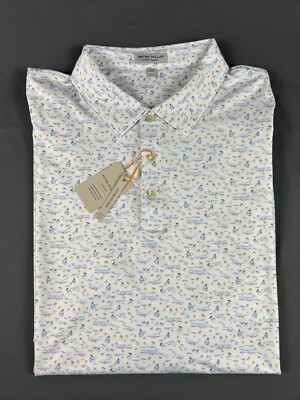 Peter Millar Golf Shirt Polo CS Summer Comfort 5 O'Clock In Fiji
