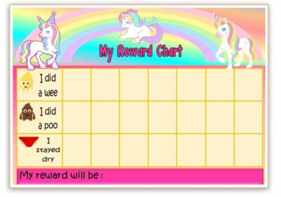 unicorn rainbow reward chart potty training free pen
