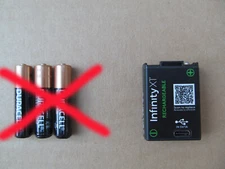 Infinity X1 3x AAA Size Lithium Li-ion USB-C rechargable battery 900mAh Headlamp