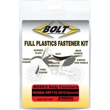 Bolt MC Hardware Full Plastics Fastener Kit HON-CRF110W