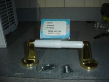 polished brass toilet paper holder