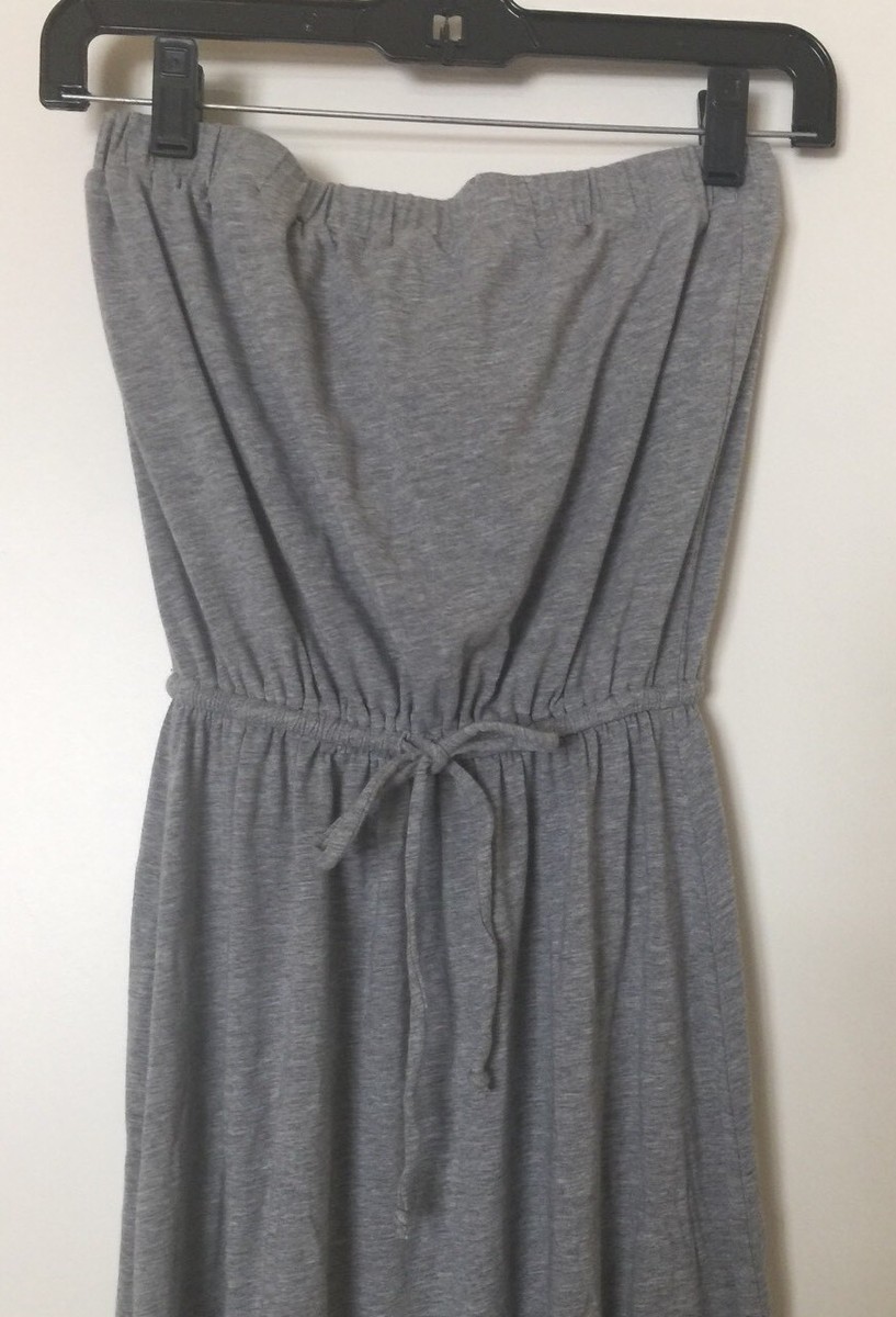 NEW Splendid Gray Dress Strapless Tube Top Long Maxi, SZ XS | eBay