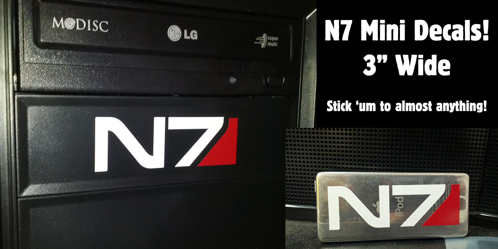 Mass Effect N7 Minis!  Decal Sticker for Window, Xbox 360 & more!