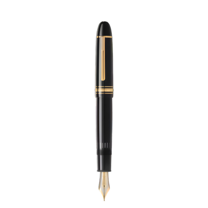 BID MONTBLANC MEISTERSTUCK 149 FOUNTAIN PEN GOLD F W / Leather Pen Sleeve New
