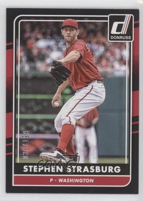 2016 Panini Donruss Black Border 36/199 Stephen Strasburg #154 sh7