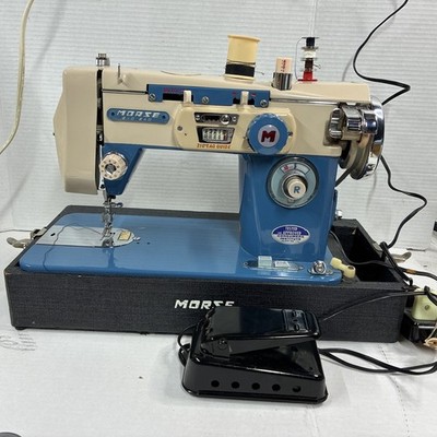 Vintage Morse Model 4700 Sewing Machine Zig Zag with Pedal and Case See Descript