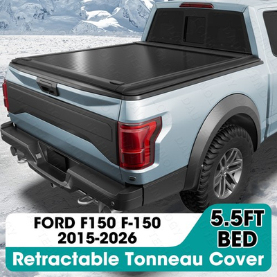 #ad 5.5ft Retractable Truck Bed Tonneau Cover for 2015 26 Ford F150 F 150 Waterproof $626.99