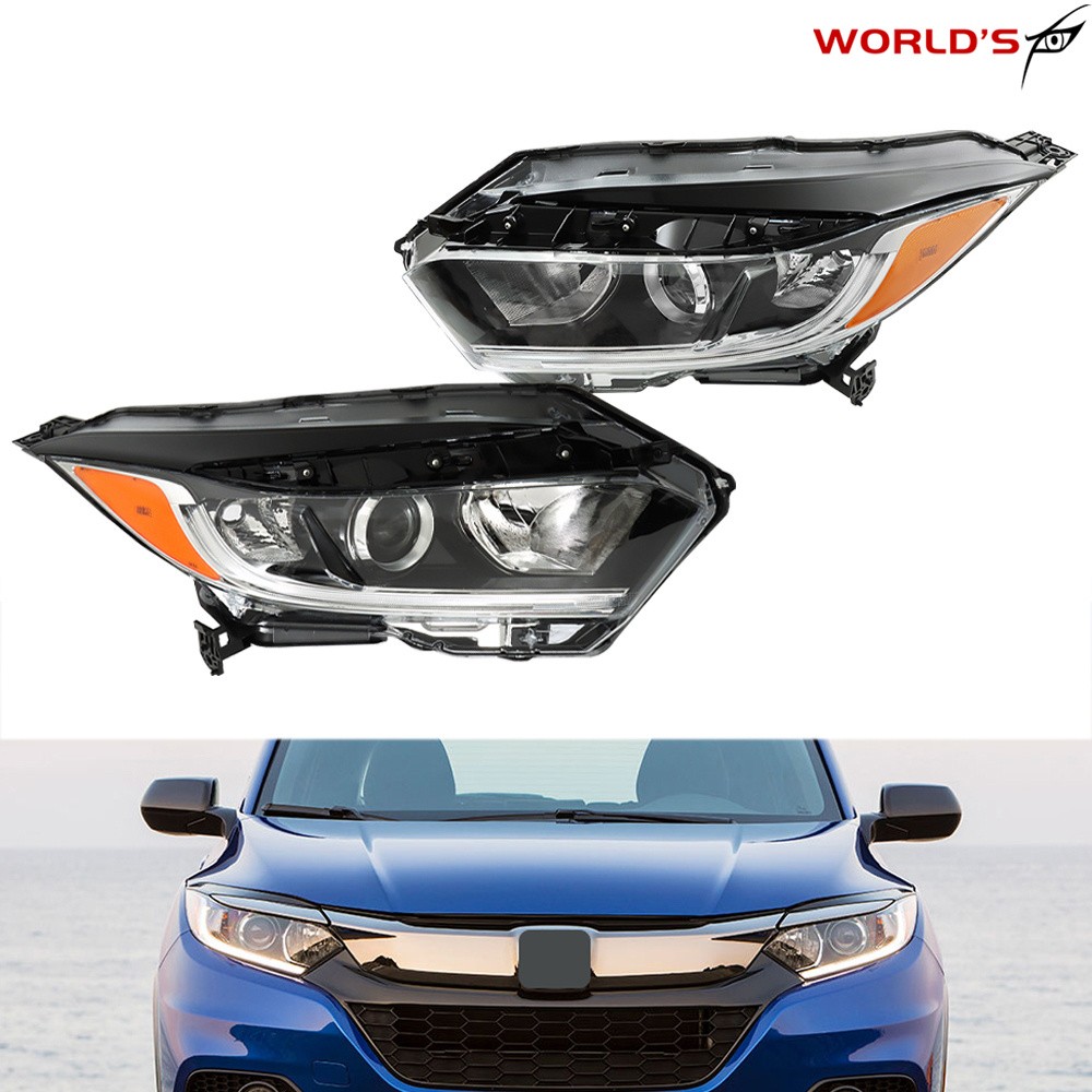 Headlights Halogen w/LED DRL Pair LH+RH For Honda HRV HR-V 2019 2021 Replacement