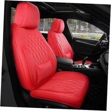 Car Seat Covers Front Seats - Luxury Breathable Front Seats - 2 PCS Red