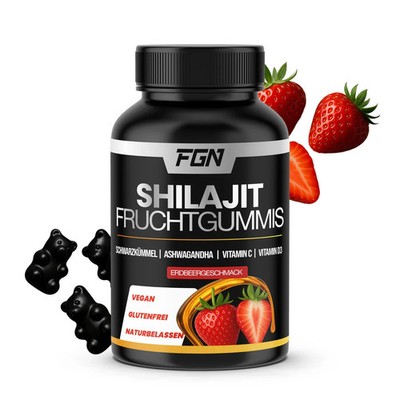 FGN Shilajit Fruchtgummies Erdbeere Engerie Energy Booster Stressfreier